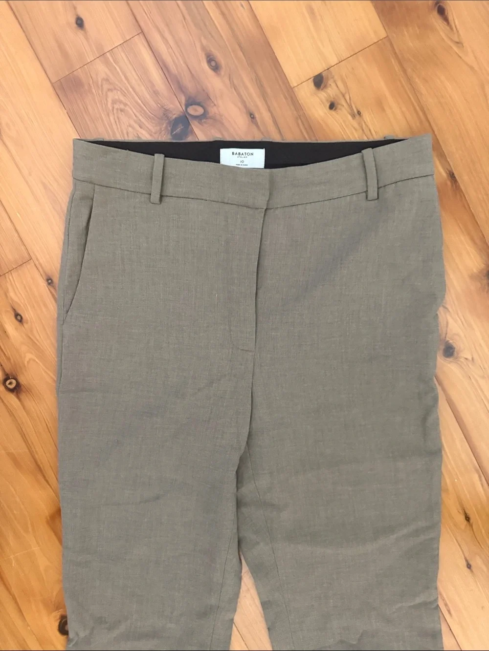 Babaton artizia publish Tailored bootcut slim Pants light brown / grey / taupe